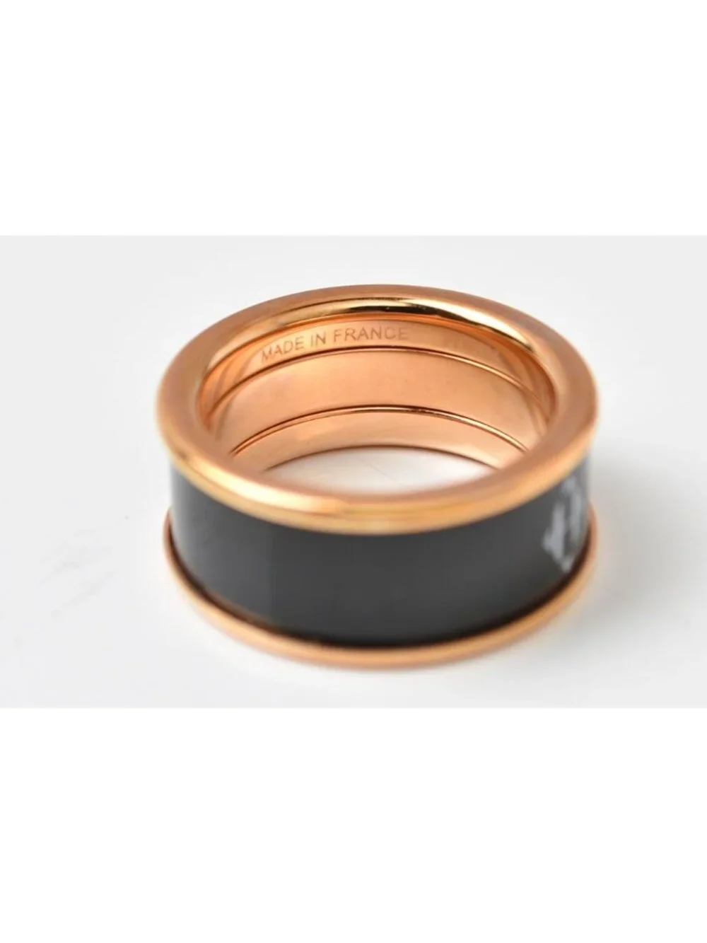 Hermes Ring Uni MM H Dearman Black Pink Gold
